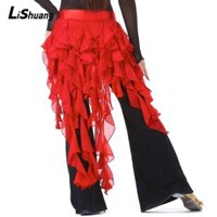 Thắt lưng khiêu vũ bụng LISHUANG, Khăn quàng cổ gợi cảm sáng bóng, Có thể điều chỉnh cho váy khiêu vũ tua rua Thái Lan / Ấn Độ / Ả Rập
