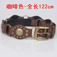 Thắt lưng khóa cổ điển kiểu Mỹ dành cho nữ Đinh tán màu nâu phong cách #YDG0114#