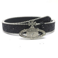 Thắt lưng khóa sao Thổ kim cương đính sequin Vivienne Westwood