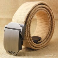 Thắt lưng khóa tự động unisex, thắt lưng jeans dệt thoải mái, thắt lưng quân đội vải canvas nặng cho quần cargo