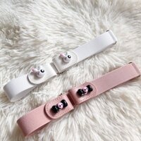 Thắt lưng không thủng Quần jean trang trí thỏ Kuromi nữ có dây đai co giãn có thể điều chỉnh20250326