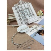 Thắt lưng kim loại đính đá dễ thương TTL88 - TTL88,Bạc