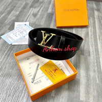 Thắt lưng lv bản da trơn/Dây lưng nam bản mặt đen