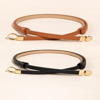 Thắt Lưng Mỏng Phối Dây Xích Phong Cách Hàn Quốc Thời Trang Cho Nữ