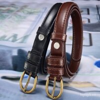 Thắt lưng mỏng PU cho phụ nữ, trang trí dây chuyền thắt lưng cho váy, thắt lưng ngoài trời, seal thắt lưng, phiên bản Hàn Quốc, hàng da retro ngoại thương