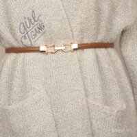 Thắt lưng mỏng trang trí đa năng cho phụ nữ Niu Yongzhen, thắt lưng da thật cho váy, áo len, mẫu mới 2025