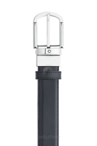 Thắt lưng Montblanc Classic Palladium Reversible Black/Brown Leather Belt MB111080