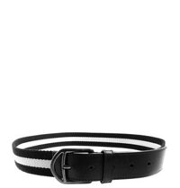 Thắt Lưng Nam Bally Novo Stripe Fabric Leather 'Black'