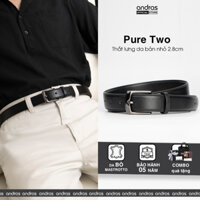 Thắt lưng nam bản nhỏ Pure Two Belt da bò Mastrotto Andras, Dây lưng khóa kim da thật Andras Brand bảo hành 5 năm - TL08