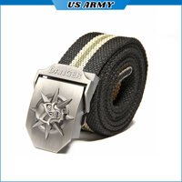 Thắt Lưng Nam Cao Cấp Vải Dù Bền Bỉ, Mặt Khóa Tự Động U859 US ARMY Phong Cách Lính Mỹ -HÀNG CHÍNH HÃNG - đen sọc