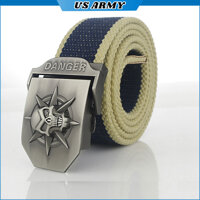 Thắt Lưng Nam Cao Cấp Vải Dù Bền Bỉ, Mặt Khóa Tự Động U859 US ARMY Phong Cách Lính Mỹ -HÀNG CHÍNH HÃNG - xanh ngọc sọc