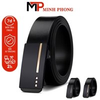 Thắt lưng nam da bò cao cấp khóa hợp kim tự động không gỉ RT08 - Cam kết 1 đổi 1