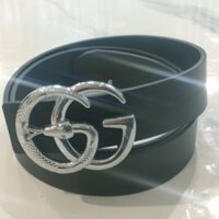 Thắt lưng nam da bò mặt khoá bạc GG rắn M117