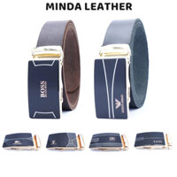 Thắt lưng nam da bò mặt khóa lăn, dây lưng da bò nguyên miếng S1B4L068V