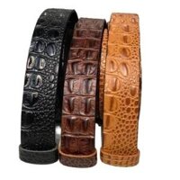 Thắt Lưng Nam Da Bò Nam Không Đầu Khóa Dập Vân Sấu 1 Lớp Bền Không Trẽ Đôi NO1 fashion Bản 3,5cm