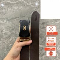 Thắt Lưng Nam Da Nâu Trẻ Trung Phôi Hoa Đen Lịch Lãm