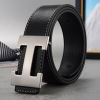 Thắt lưng nam da trơn có mặt khóa hình chữ H phong cách trẻ trung