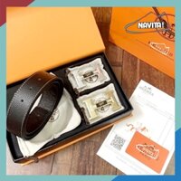 Thắt lưng nam, dây lưng da HM 2 mặt khóa bản đẹp hàng Super Fullbox thẻ bill túi vải túi giấy.