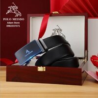 Thắt Lưng Nam Dây Nịt Nam Da Bò Cao Cấp Hàng Hiệu POLO MEISDO Khóa Tự Động( Da Thật 100%) BH 24 tháng -TD