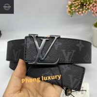 Thắt Lưng Nam - Dây Nịt Nam Hoa Đen làm bằng da PU cao cấp, mặt khóa bằng thép không gỉ sành điệu.