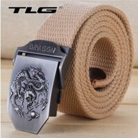 Thắt lưng nam dù chiến thuật đầu rồng Đồ Da Thành Long TL 924 4(kaki) tặng 01 bút bi cao cấp TLG M 410