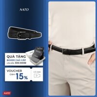 Thắt Lưng Nam FRANKIE Bản Nhỏ 3.0cm Khóa Lỗ Kim Da Bò Cao Cấp Đẹp Công Sở Đi Làm Học Đen Trơn NATO