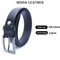 Thắt lưng nam khóa kim da bò cao cấp khóa lỗ kim bản nhỏ S1KBM2F8 - MINDA LEATHER