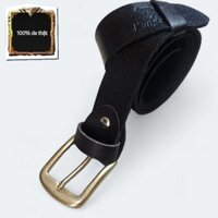 Thắt Lưng nam khóa kim xỏ lỗ da thật, dây lịt nam khóa kim xỏ lỗ da bò 100 %