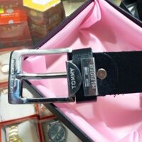 Thắt lưng nam mặt inox da thật 100% nhập khẩu Thái Lan, hàng nguyên hộp