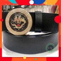 THẮT LƯNG NAM MẶT TRÒN HÌNH RỒNG DA THẬT *