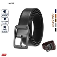 Thắt Lưng Nam Nato TAIGA Khóa Lỗ Kim Da Bò Dây Nịt Cao Cấp Đen Nâu Đẹp Sang Đi Học Đi Làm Bản Nhỏ