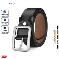 Thắt Lưng Nam Nato VUÔNG Khóa Lỗ Kim Da Bò Dây Nịt Cao Cấp Bền Đẹp Công Sở Đi Học Đi Làm Bản Nhỏ