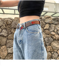 Thắt lưng nam nữ unisex, dây nịt quần co dãn không khóa cài độc đáo TLL144 - TTL144 - Đỏ