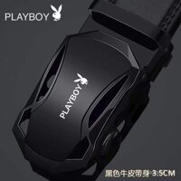 Thắt lưng nam Playboy 2024 mẫu mới da thật khóa tự động da bò thật trẻ trung thời trang thắt lưng kinh doanh