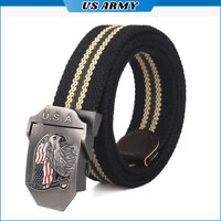 Thắt Lưng Nam Vải Bố U729 US ARMY,Dây Nịt Vải Dù Bền Chắc, Khóa Hợp Kim Siêu Bền Cao Cấp -HÀNG CHÍNH HÃNG - đen sọc