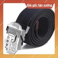 Thắt lưng nam vải dù mặt Jeep phong cách lính