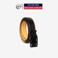 Thắt Lưng Nam WT Leather Da Bò Thật Bản 2.8cm Khóa Tì. Màu Nâu 1426.1KT, 1426.1KĐ
