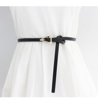 Thắt lưng nữ bản nhỏ da khóa đồng cá tính TL68 - TTL106 Đen