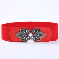 Thắt lưng nữ chun bản to 6cm TTL65 - Đỏ