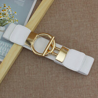 Thắt lưng nữ co giãn khóa kim loại cá tính dễ phối đồ - Trắng - TTL76 khóa chữ T bản 4cm