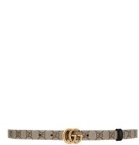 Thắt Lưng Nữ Gucci GG Marmont Reversible Thin Belt 'Beige Ebony'