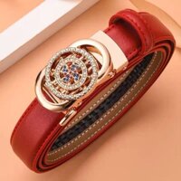 Thắt lưng nữ Paul da thật khóa tự động da bò thời trang thắt lưng chữ cái quần jeans trái tim đá quý thắt lưng co giãn-ss27 N3I3