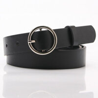 Thắt Lưng Nữ Thời Trang Kiểu Classic Mặt Khóa Kim Loại Hình Tròn Chất Liệu Da PU TL013 MayHomes Dây Lưng Nữ, Dây Nịt Nữ Đa Năng Bền Chắc Dùng Cho Đầm, Jeans, Quần Âu Và Shorts - ĐEN