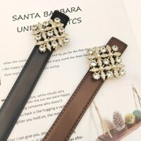 Thắt lưng nữ thời trang mới, Thắt lưng nữ đính đá ngọc trai, Thắt lưng quần jean đa năng thời trang LR1810