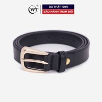 Thắt Lưng Nữ  WT Leather  Da Bò Thật Bản 2.4cm Mặt Khóa Kim .Nhiều Màu Sắc