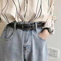 Thắt lưng phong cách BF mới Hàn Quốc, thắt lưng rỗng đầy đủ lỗ, không cần đục lỗ, thắt lưng nữ sinh viên, thắt lưng quần jeans đa năng, đơn giản và thời trang