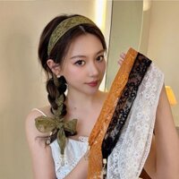 Thắt Lưng Ren Hàn Quốc Ruy Băng Xanh Khăn Trang Trí Khăn Nhỏ Băng Đô Dải Dài Thu hẹp Mặt Dây Chuyền Vòng Cổ Khăn Lụa Nữ cxbluokesi.vn3 * 7