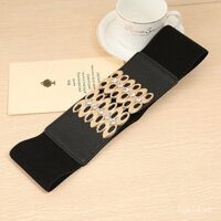 Thắt lưng rộng co giãn có khóa cho phụ nữ mới cho áo khoác lông vũ, đầm, áo len, thắt lưng co giãn kiểu Hàn Quốc