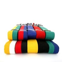 Thắt lưng Taekwondo Thắt lưng Cotton nguyên chất cho trẻ em Đai thi dành cho người lớn Trắng Vàng Xanh Xanh Xanh Đỏ Đen Thắt lưng hai màu