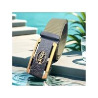 Thắt lưng thể thao ngoài trời Đức, không răng, tự động, giả nylon, nhãn vàng đen, rỗng, 6 màu, họa tiết xe tăng cho nam